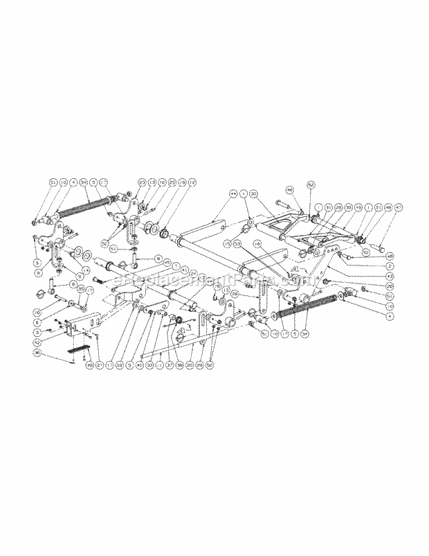 Lift Assembly (2009) Diagram and Parts List for M48-KH 53AH8CT2050 Cub Cadet Sprayer